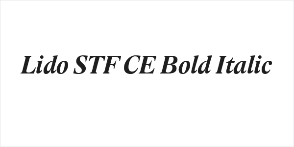 Lido STF CE Bold Italic Logo