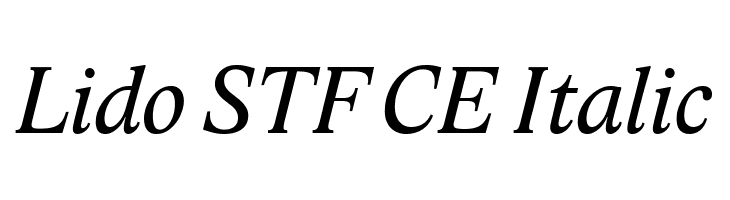 Lido STF CE Italic Font