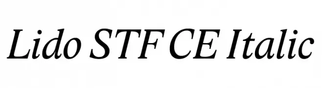 Lido STF CE Italic  Frei Schriftart Herunterladen