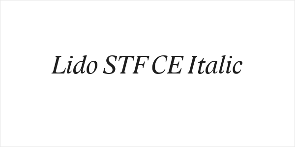 Lido STF CE Italic Logo