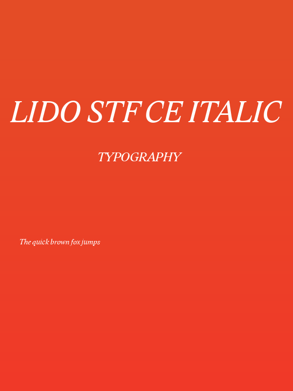 Lido STF CE Italic Poster