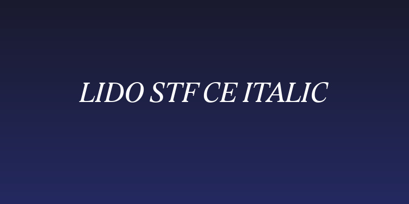 Lido STF CE Italic Social Header
