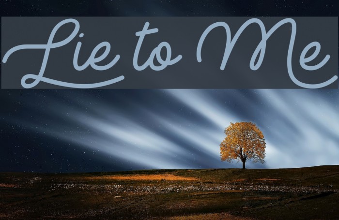 Lie to Me Font examples