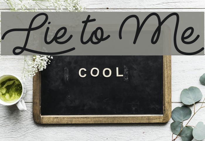 Lie to Me Font examples