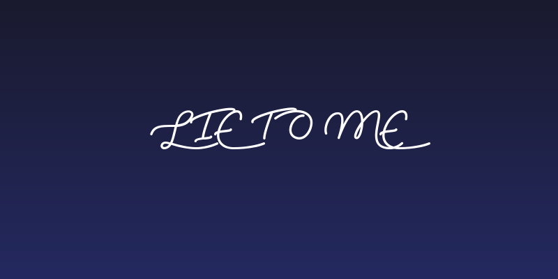 Lie to Me Social Header
