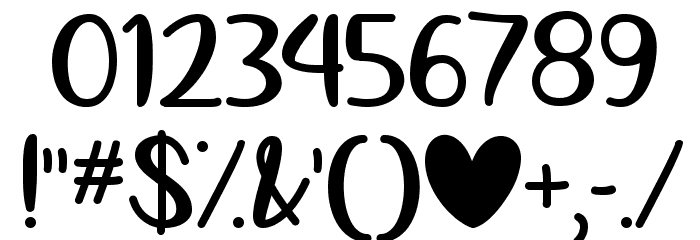 Liebe finden Font OTHER CHARS