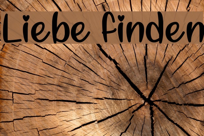 Liebe finden Font examples