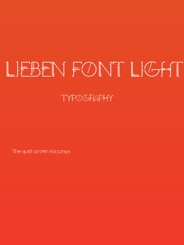 Lieben Font Light Lieben Font Light Poster