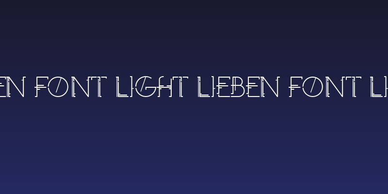 Lieben Font Light Lieben Font Light Social Header
