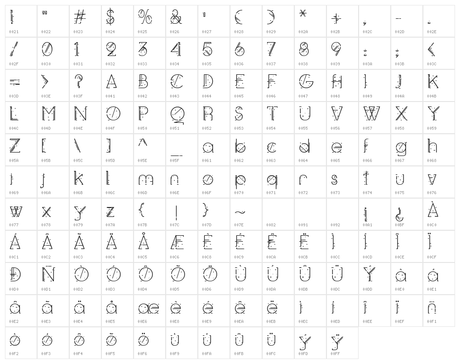 Lieben Font Regular Lieben Font Regular Character Map