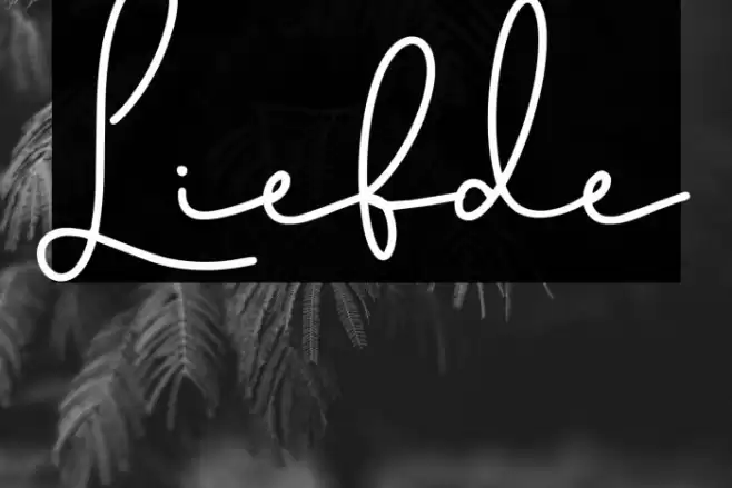 Liefde Font examples