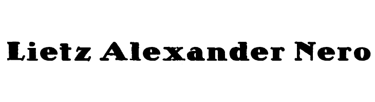 Lietz Alexander Nero  नि: शुल्क फ़ॉन्ट्स डाउनलोड