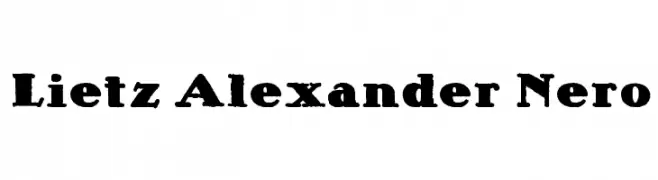 Lietz Alexander Nero  नि: शुल्क फ़ॉन्ट्स डाउनलोड