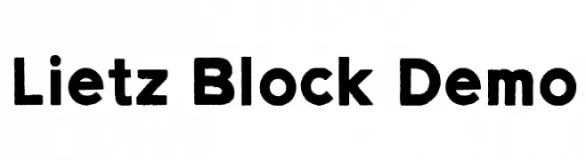 Lietz Block Demo  font caratteri gratis