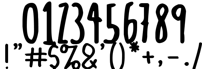 Lieve Letters Font OTHER CHARS