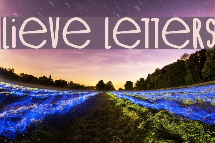 Lieve Letters Font examples