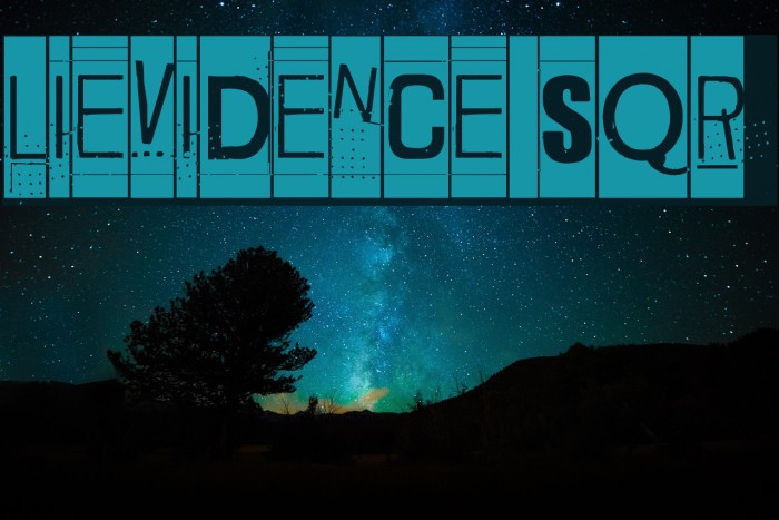 Lievidence SQR Шрифта examples