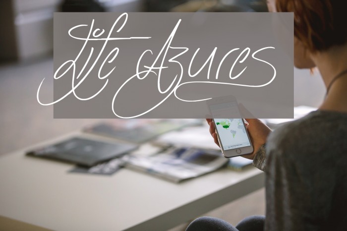 Life Azures Font examples