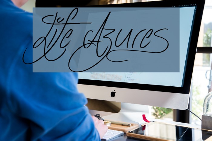 Life Azures Font examples