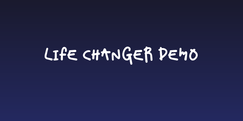 Life Changer Demo Social Header