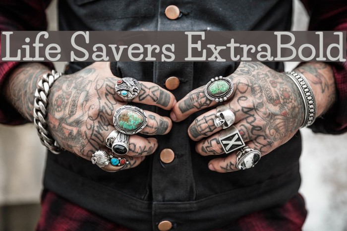 Life Savers ExtraBold Font examples