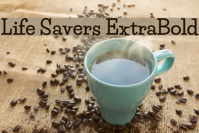 Life Savers ExtraBold Font examples