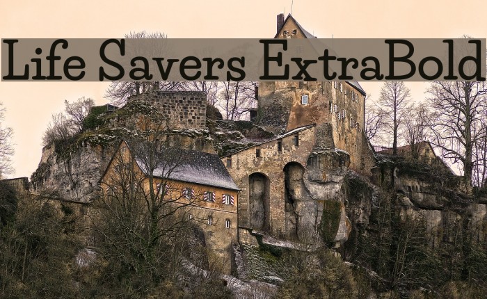 Life Savers ExtraBold Font examples