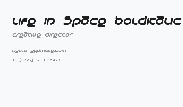 Life in Space BoldItalic Business Card