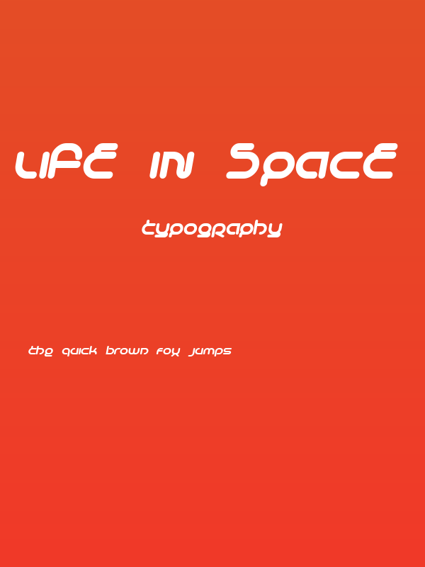 Life in Space BoldItalic Poster