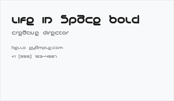Life in Space Bold Business Card