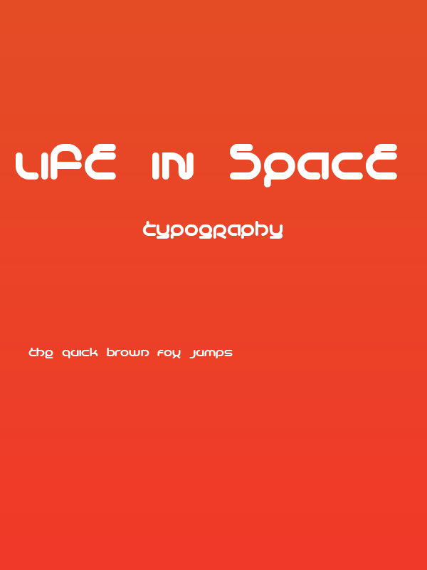Life in Space Bold Poster
