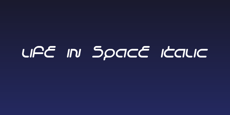 Life in Space Italic Social Header