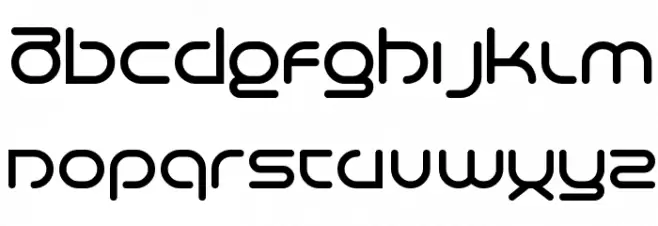 Life in Space Schriftart Kleinbuchstaben
