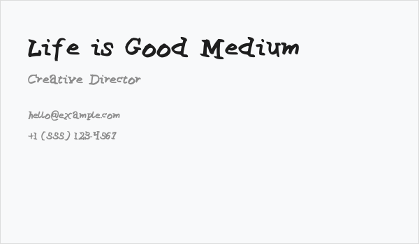 Life is Good Medium Business Card