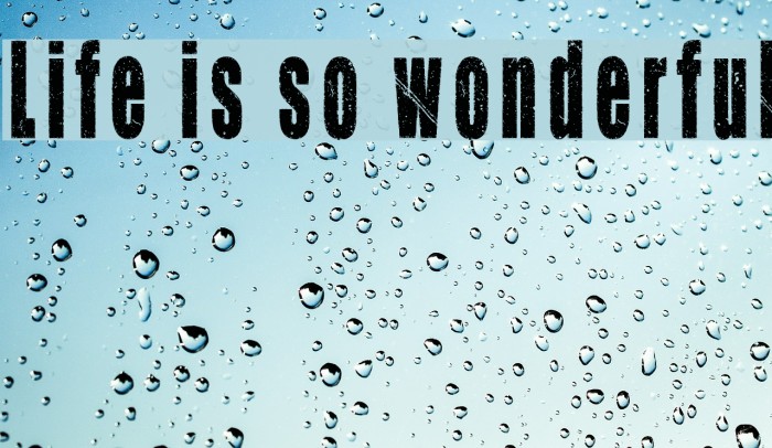 Life is so wonderful フォント examples