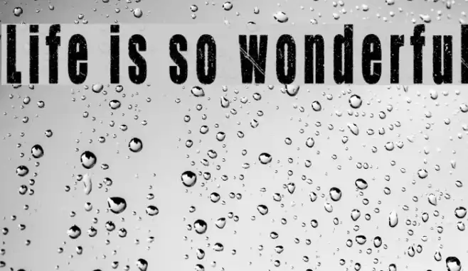 Life is so wonderful フォント examples