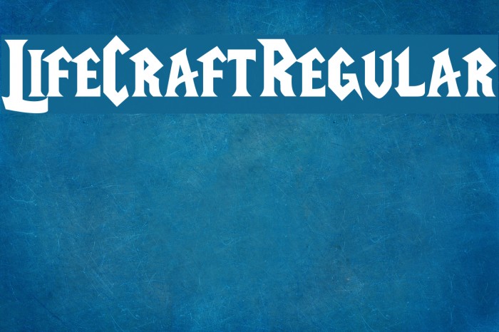 LifeCraftRegular Font examples