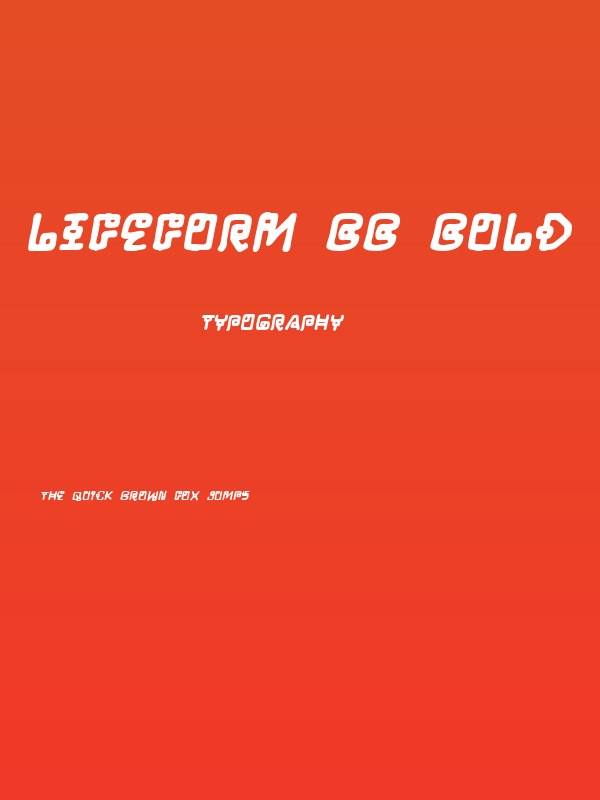 LifeForm BB Bold Poster