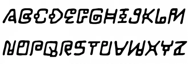 LifeForm BB Italic Schriftart Groß