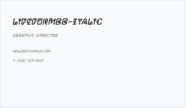 LifeFormBB-Italic Business Card
