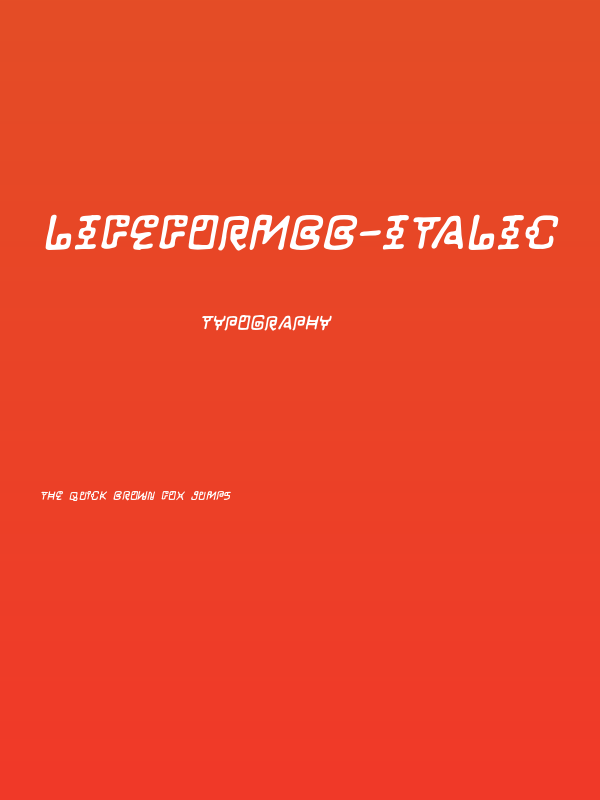 LifeFormBB-Italic Poster