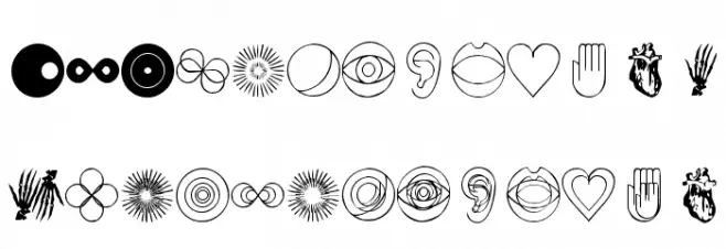 LifeIcons フォント 大文字