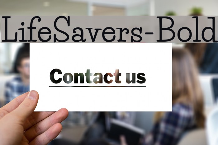 LifeSavers-Bold Font examples
