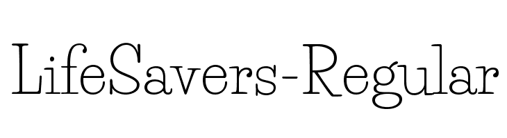 LifeSavers-Regular  フリーフォントのダウンロード