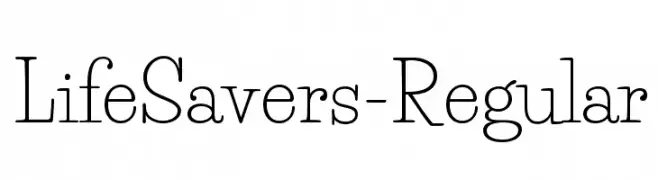 LifeSavers-Regular  Frei Schriftart Herunterladen