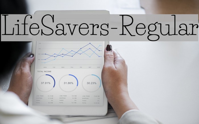 LifeSavers-Regular Font examples