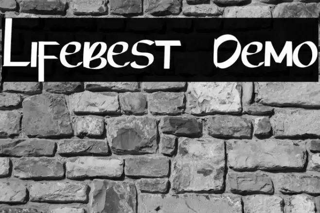 Lifebest  Demo Font examples