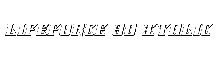 Lifeforce 3D Italic  Free Fonts Download