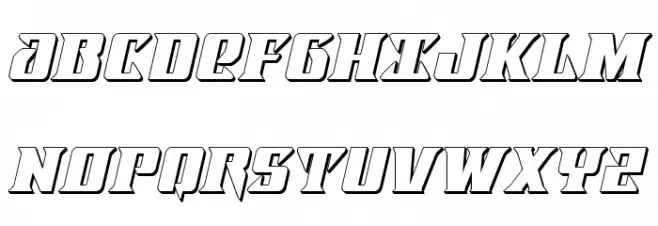 Lifeforce 3D Italic Шрифта ВЕРХНИЙ