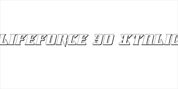 Lifeforce 3D Italic Logo